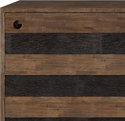 SIMPLIHOME Clarkson SOLID ACACIA WOOD 48 inch Wide Mid Century Medium Storage in Rustic Natural Aged Brown for the Living Room, Entryway and Family Room