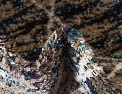 Unique Loom Trellis Frieze Collection Area Rug - Geometric (3' x 5' Oval, Blue Multi/ Ivory)