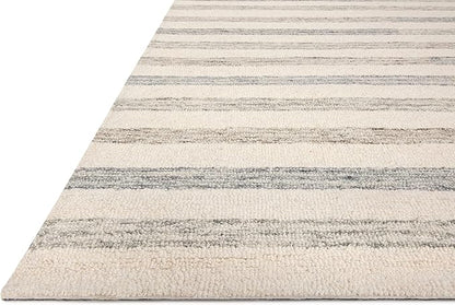 Loloi Chris Loves Julia Chris Collection CHR-05 Ivory/Slate 2'-6'' x 7'-6'', .50" Pile Height, Runner Rug