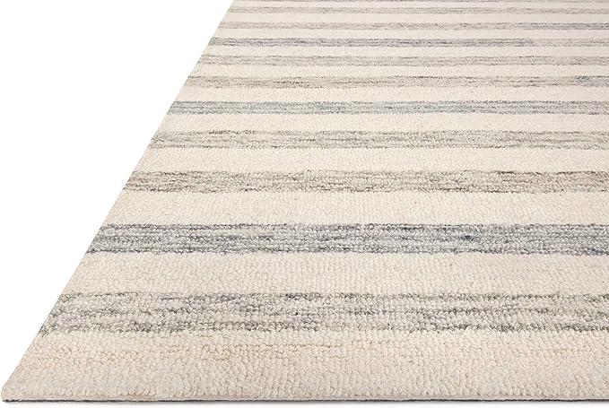 Loloi Chris Loves Julia Chris Collection CHR-05 Ivory/Slate 9'-3" x 13', .50" Pile Height, Area Rug
