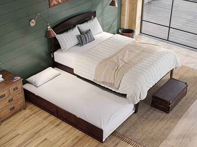 AFI, Warren Full Platform Bed with Twin Trundle, Espresso