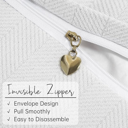 ZWJD Cream Pillow Covers 20x20 Set of 2 Chenille Throw Pillow Covers with Elegant Design Soft and Luxurious Decorative Throw Pillows for Couch, Bed, and Home Decor