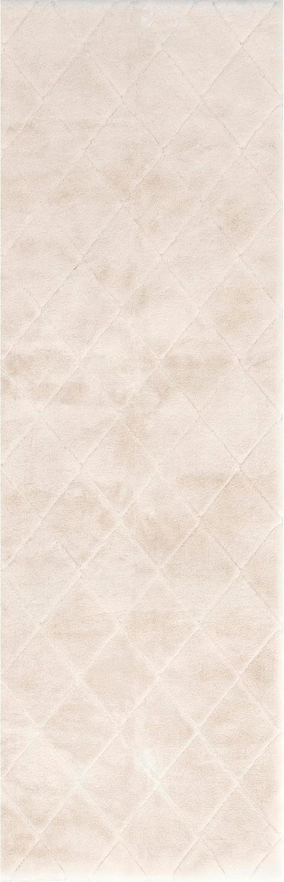 nuLOOM 2'6" x 8' Cozy Plush Area Rug, Machine Washable, Non-Slip, Soft Fluffy Shag Carpet for Living Room Bedroom Kids Room Nursery Home Decor, Amy Beige