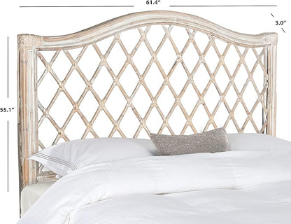 SAFAVIEH Home Collection Gabriella Antique Grey Wicker Headboard, Queen