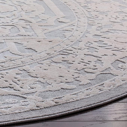 SAFAVIEH Reflection Collection Runner Rug - 2'3" x 12', Light Grey & Cream, Non-Shedding & Easy Cleaning, Ideal for Living Room, Bedroom (RFT665C)