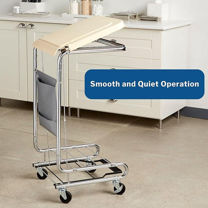McKesson Hamper Stand With Step-On Foot Pedal and Self-Closing Lid, Laundry Room Storage, 30-33 Gallon Capacity, 1 Count
