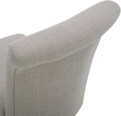 CHITA 26 Inch Counter Height Swivel Bar Stools Set of 2, FSC Certified Modern Fabric Swivel Barstool Chair with Back, Flax Beige