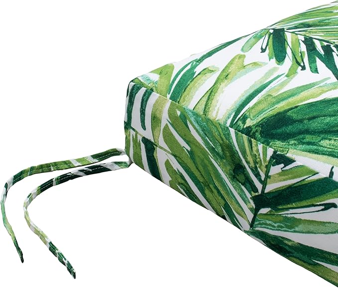 Tommy Bahama Deep Seating Lounge Cushion, 26" X 30" X 4", Coastal Palm Green Leaf
