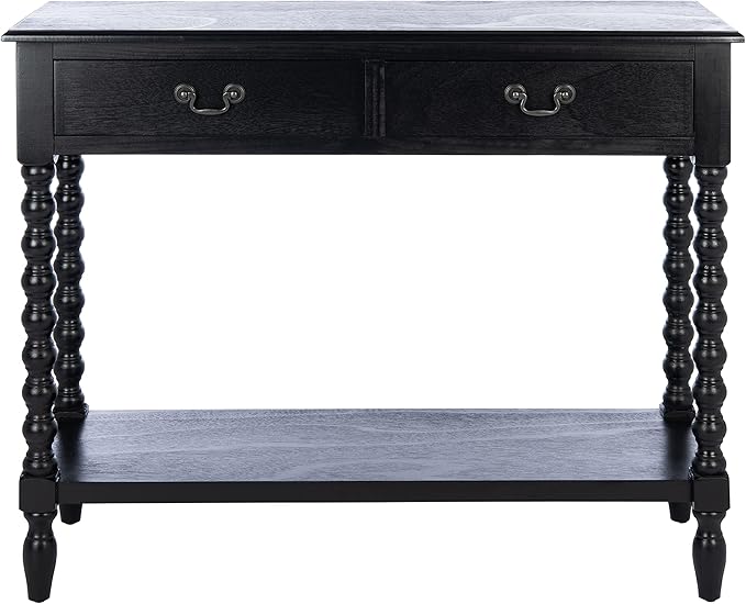 SAFAVIEH Home Collection Athena Black 2-Drawer Console Table
