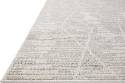 Loloi Kamala Collection KAM-02 Ivory/Silver 2'-7" x 10'-0" Runner Rug