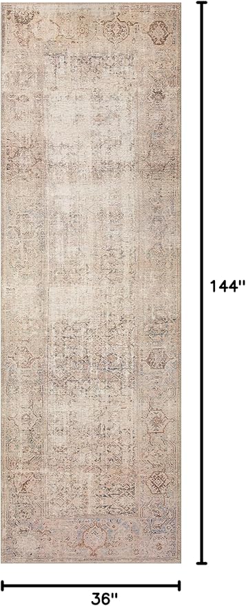 Loloi Amber Lewis Georgie Collection GER-02 Ocean/Sand 3'-0" x 12'-0", .19" Pile Height, Runner Rug