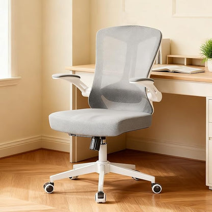 Ergonomic Office Chair - 400LB Comfy Desk Chairs with Adjustable Headrest and Lumbar Back Support, Mesh Computer Chairs with Wheels and Arms for Home Office, Study, Bedroom and Dorm (03grey)