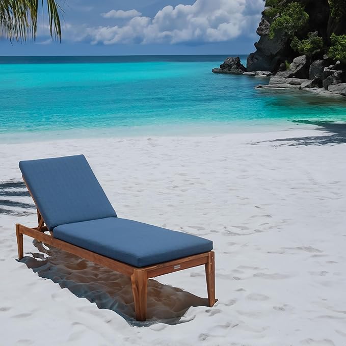 Tommy Bahama Chaise Cushion, 24" X 79" X 2.5", Bamboo Bay Cobalt