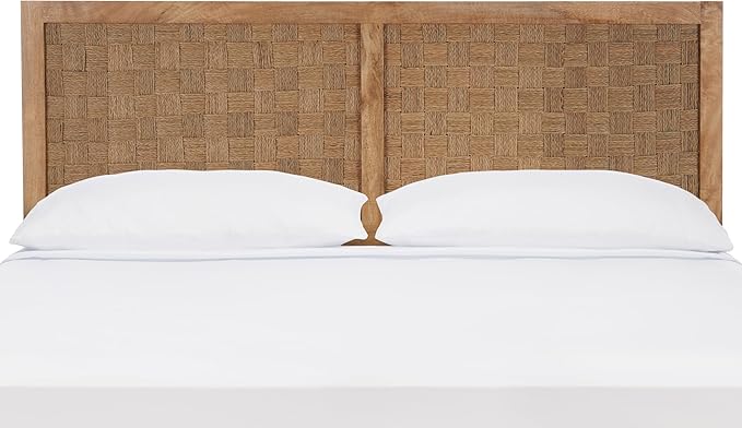 SAFAVIEH Home Collection Halvor Natural Rattan Solid Wood King Size Headboard