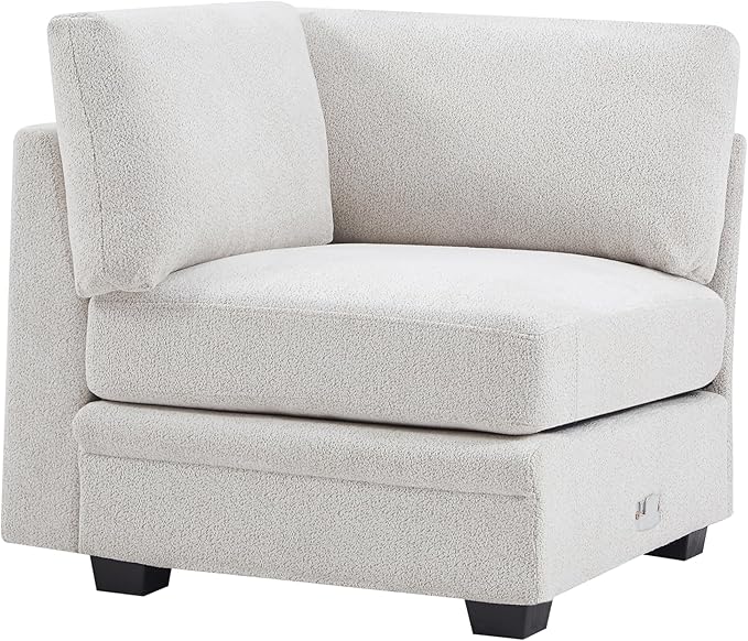 Christopher Knight Home Zery 7-Piece U-Shape Lounge Sofa Couch with Ottomans, Modern Modular Sectional Sofa Set with Pillow Back for Living Room, Chenille Upholstered Cloud Couch with Deep Seat,Beige