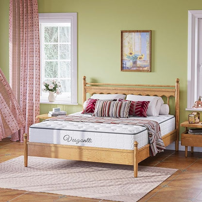 Vesgantti Twin Mattress, 10 Inch Innerspring Hybrid Single Bed Mattress in a Box with Breathable Foam and Pocket Spring, Ergonomic Design, Medium Firm Feel