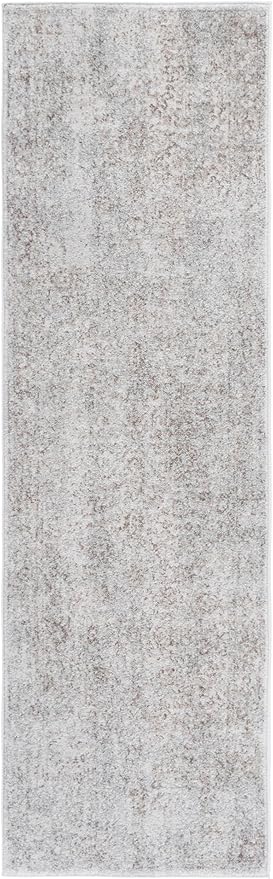 SAFAVIEH Evoke Collection Runner Rug - 2'2" x 17', Ivory & Taupe, Distressed Design, Non-Shedding & Easy to Clean, Ideal for Foyer, Bedroom, Kitchen, Hallway (EVK256E)