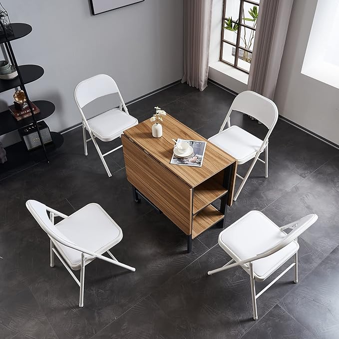 10 Pack White Folding Chairs with Padded Seats, Portable Stackable Foldable Chairs for Indoor and Outdoor, Commercial Seat with Metal Frame for Events Office Wedding Party, 330lbs Capacity