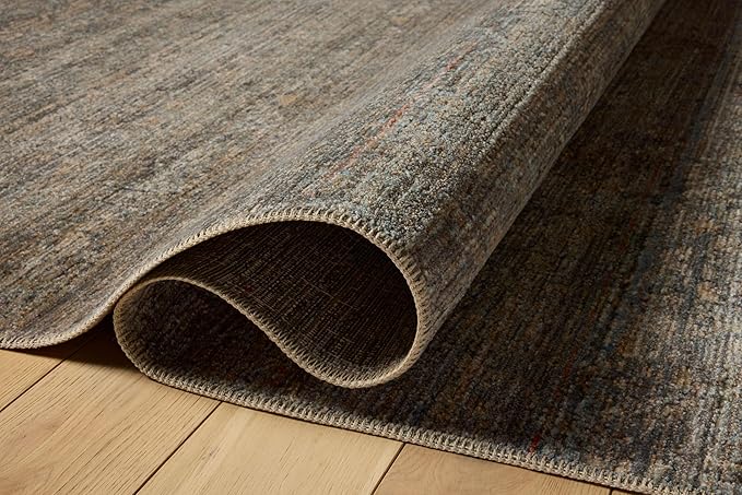 Loloi Amber Lewis Molly Collection MOL-05 Lagoon/Natural 8'-6" x 12' Low Pile Area Rug