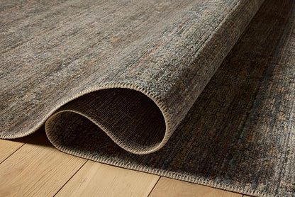Loloi Amber Lewis Molly Collection MOL-05 Lagoon/Natural 7'-10" x 10' Low Pile Area Rug