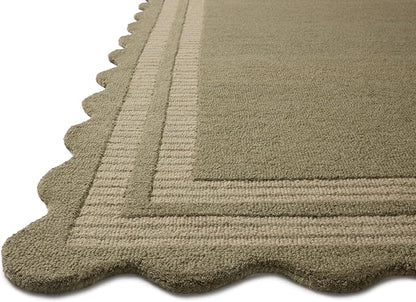 Loloi Chris Loves Julia Scottie Collection SCO-01 Olive/Pebble 9'-3" x 13', .87" Pile Height, Area Rug