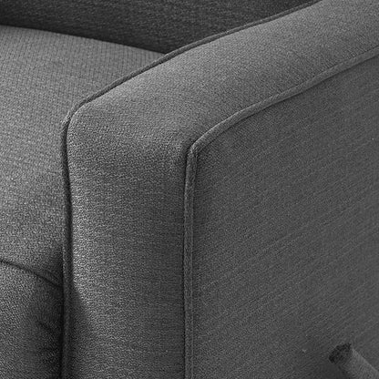 Harkawon Swivel Rocker Recliner Chair, Glider Rocker Recliner, Rocking Chair Nursery, Fabric Chair with High Back, Deep Seat, for Living Room, Bedroom (Dark Grey)