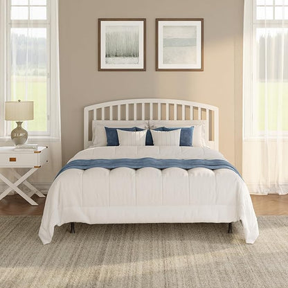 Hillsdale Carolina Headboard with Bed Frame, Full/Queen, White