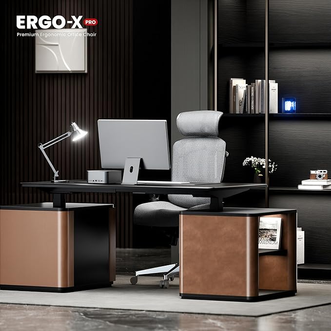 FLEXISPOT ErgoX-PRO Ergonomic Office Chair Black – AeroWeave 5.0 Mesh Seat, 5D Lumbar, 7D Armrests, 4D Headrest, 551LBS Capacity – Office, Gaming, Home