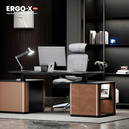 FLEXISPOT ErgoX-PRO Ergonomic Office Chair with Footrest Black – Cloudtech Cushion, 5D Lumbar, 7D Armrests, 4D Headrest, 551LBS Capacity – Office, Gaming, Home