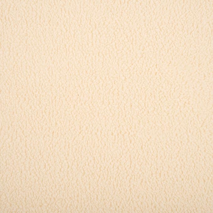 SAFAVIEH Home Collection Whitley Cream Faux Shearling/Brown Rectangular Ottoman with Solid Wood Legs