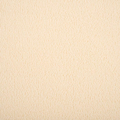 SAFAVIEH Home Collection Whitley Cream Faux Shearling/Brown Rectangular Ottoman with Solid Wood Legs
