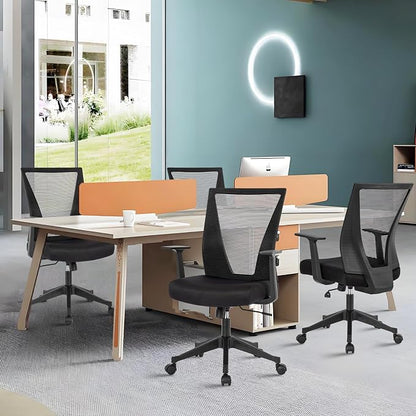 CLATINA Home Office Chair Ergonomic Desk Chair Mesh Computer Chairs with Armrests Executive Rolling Wheels Swivel Heavy Duty Chairs Office, Home, Black 2 Pack