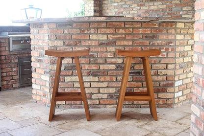 AquaTeak The Original 30" Tall Asia Teak Bar Stool