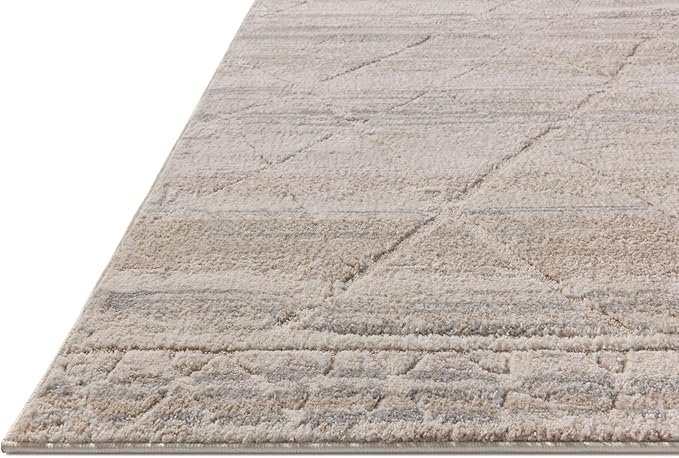 Loloi Amber Lewis Monty Collection MOT-02 Ivory/Natural 6'-7" x 9'-3", .50" Pile Height, Area Rug