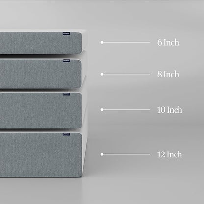 LIFEMENT Basic King Graphite Infused Memory Foam Mattress in a Box | Medium Firm Bed, Fiberglass Free, CertiPUR-US Certified Foam, Cooling Comfort & Support, 10 Inch
