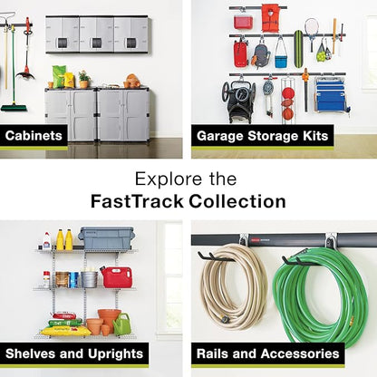 Rubbermaid Fasttrack Rail Storage 36"x12" 3-Shelf Kit, 350 lbs. Per Shelf, for Home/Garage/Shed/Workshop Organization