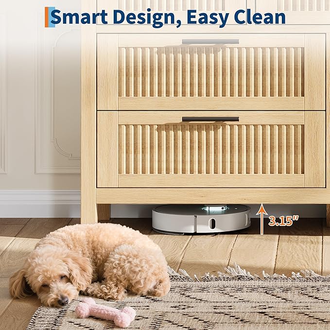 GarveeHome Fluted 7 Drawer Dresser for Bedroom, 47.4 in Wide Mid Century Modern Chest of Drawers, Wooden Fluted Dresser Chest with Clothes Storage Cabinet, Organizer for Bedroom, Living Room, Natural