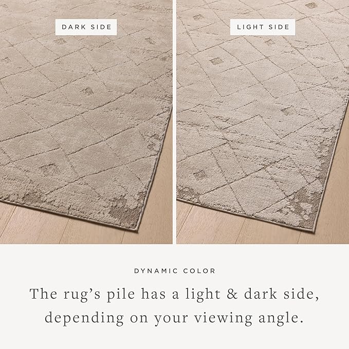 Loloi Amber Lewis Monty Collection MOT-05 Beige/Natural 9'-2" x 13', .50" Pile Height, Area Rug