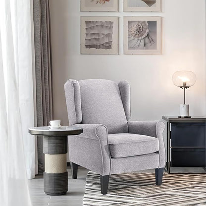 Modern Accent Chair, Fabric Armchair with High Back & Sturdy Legs, Comfy Single Sofa Chair for Bedroom, Living Room, Reading & Balcony