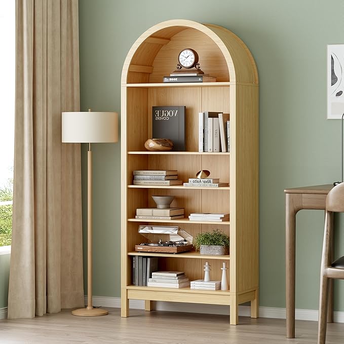 Shoe Cabinet, 70" Tall Arched Shoe Rack with 3 Adjustable Shelves, 7-Tier Large Freestanding Shoe Storage Organizer for Entryway, Closet, Hallway, Living Room