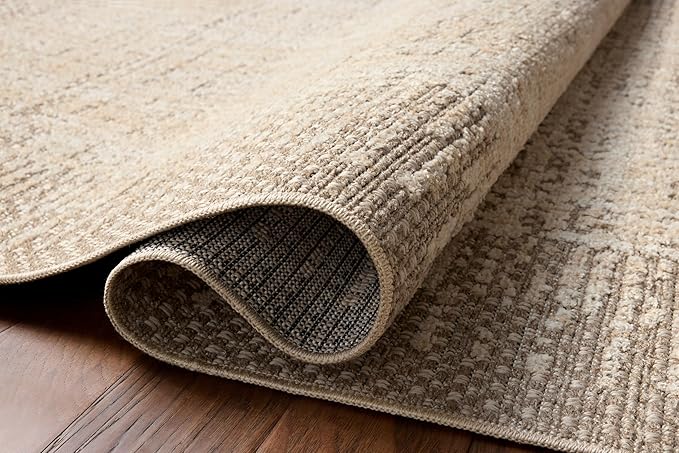 Loloi Amber Lewis Bexley Collection BEX-06 Natural/Taupe 9' x 13' Area Rug Neutral, Textured, Living, Bedroom, Dining, Carpet