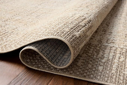 Loloi Amber Lewis Bexley Collection BEX-06 Natural/Taupe 2'-7" x 4' Accent Rug Neutral, Textured, Living, Bedroom, Dining, Carpet