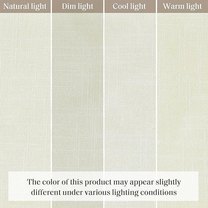 Madison Park Kyler Cordless Roman Shades - Single Panel, Lightweight Linen Blend Fabric, Natural Design, Easy Installation, Light Filtering Window Blind, Bedroom, Living Room Decor 29"W x 64"H Ivory
