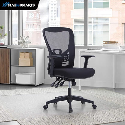 MAISON ARTS Ergonomic Mesh Office Chair, High Back Computer Task Chair Desk Chair with Adjustable Armrest and Lumbar Support for Home Office