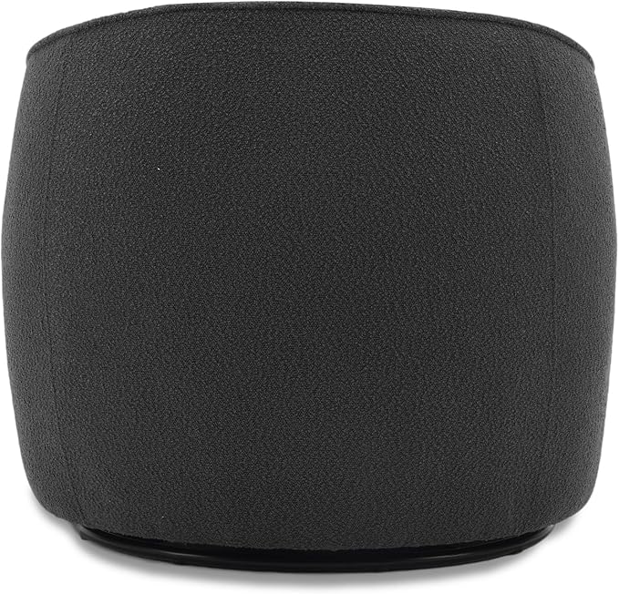 Swivel Accent Chair Set, Modern Upholstered Boucle Barrel Arm Chairs with Pillow for Living Room, 360 Degree Round Swivel Sherpa Armchair with Round Base for Bedroom Club (2, Dark Grey)