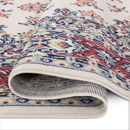 Home Dynamix Premium Sakarya Traditional Medallion Border Area Rug, Ivory/Red, 7'9"x10'8" Rectangle
