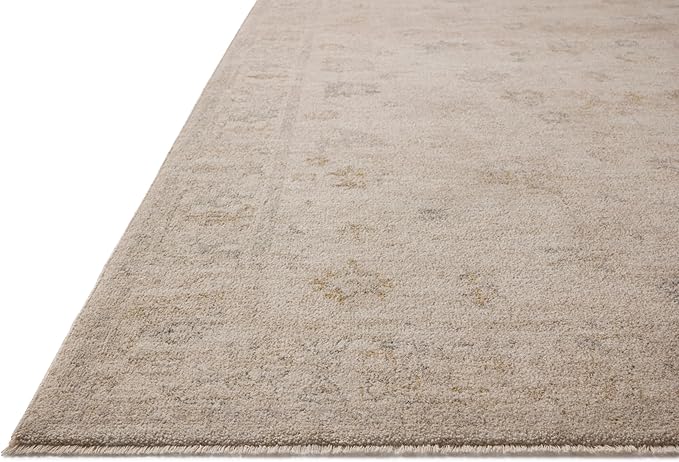 Loloi Chris Loves Julia Louisa Collection LOI-01 Oatmeal/Stone 7'-10" x 10', .38" Pile Height, Area Rug