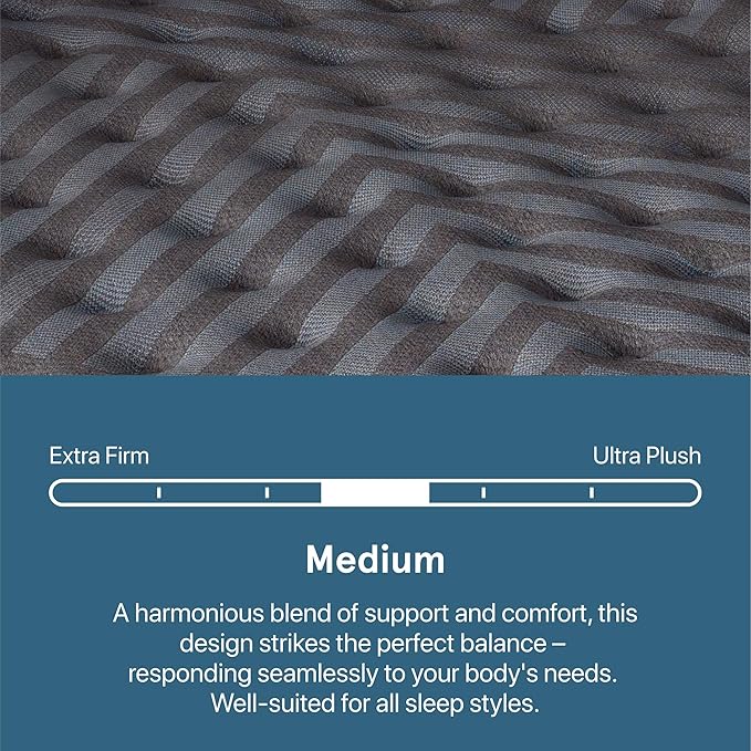Beautyrest Days End Medium 14" Mattress - Twin XL - Cooling Tech, Supportive Durable Pocketed Coils, Pressure Relief, Motion Separation; 100 Night Sleep Trial and 10 Year Warranty