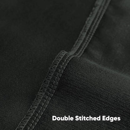 FUTEI Black Chenille Decorative Throw Pillow Covers 16x16 Inch Set of 2,Soft Cozy Faux Linen Textured Cushion Case,Farmhouse Home Decor for Couch Living Room