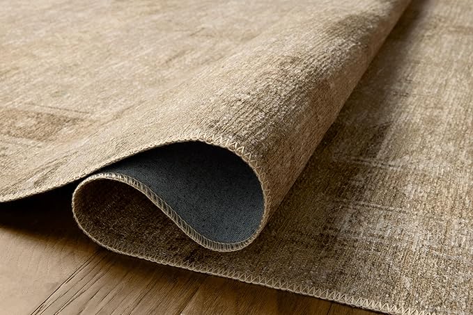Loloi Amber Lewis Cambria Collection CBR-04 Natural/Jade 6'-0" x 9'-0" Area Rug Jute, Neutral, Vintage Style, Antique Tone, Living, Bedroom, Dining, Carpet